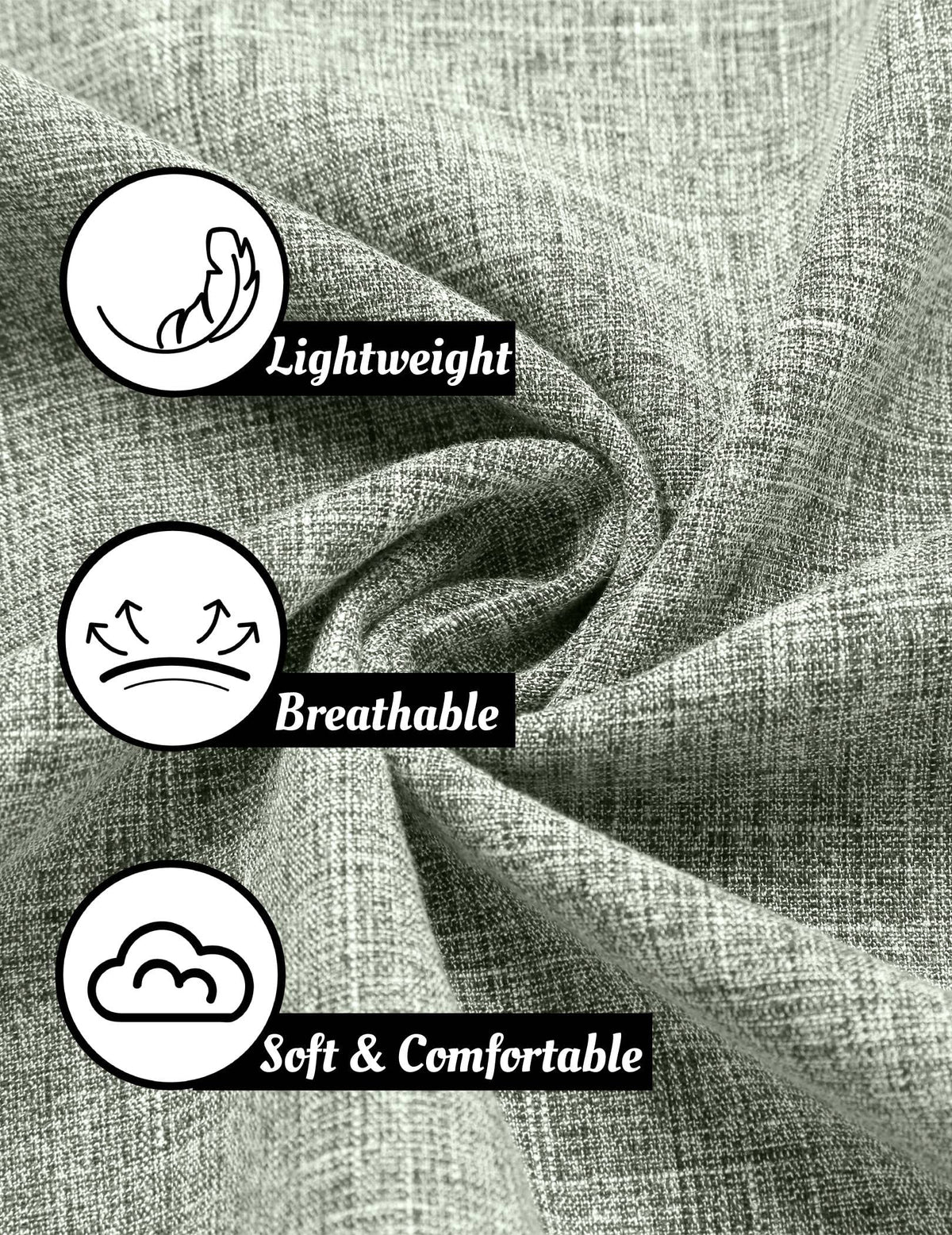 COOFANDY Men's Casual Shirts Button Up Shirt Linen Summer Beach Outfit Yoga Tee Light Green Large